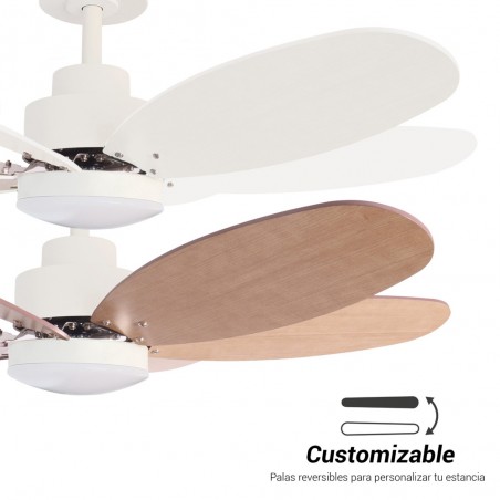 Ventilador de techo LED Rainbow M Blanco CCT Dim (18W)