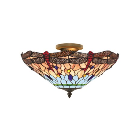 Plafón de techo Tiffany Dragonfly