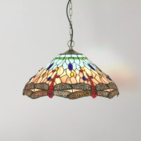 Lámpara de techo Tiffany Dragonfly