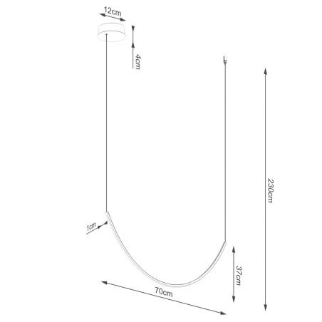 Lámpara colgante LED Alvar (15W)