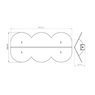 Aplique de pared Biscuit (2 luces)