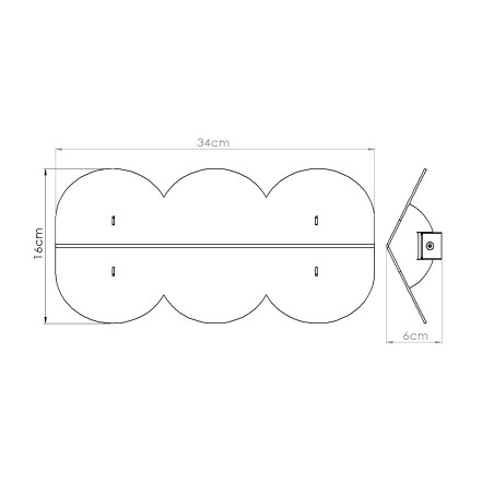Aplique de pared Biscuit (2 luces)