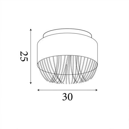 Plafón de techo Bellano (3 luces)