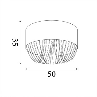 Plafón de techo Bellano (5 luces)