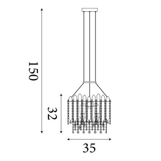Lámpara de techo Spear (5 luces)