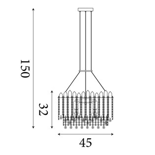 Lámpara de techo Spear (8 luces)