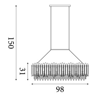 Lámpara de techo Spear II (8 luces)