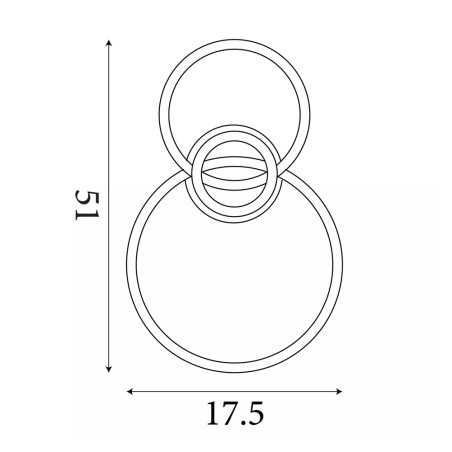 Plafón de techo LED Triple (25W)