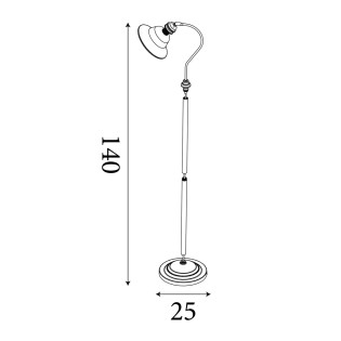 Lámpara de pie Lustra Cristal