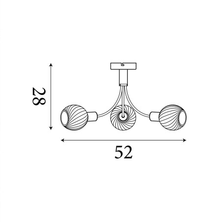 Plafón de techo Nova (3 luces)