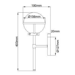 Aplique de pared para baños Hollis II