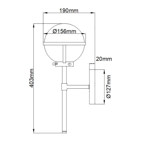 Aplique de pared para baños Hollis II