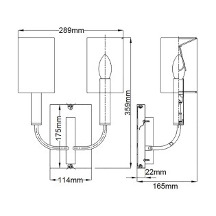 Aplique de pared Brianna (2 Luces)