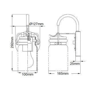 Aplique de pared Brinley