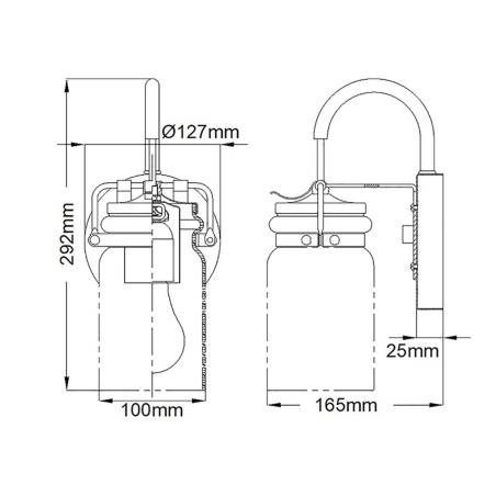 Aplique de pared Brinley