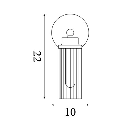 Aplique de pared para baños Imperial