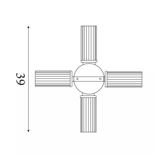 Plafón de techo para baños Imperial (4 luces)