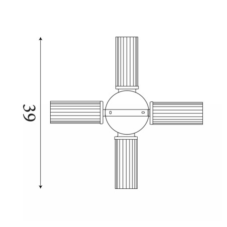 Plafón de techo para baños Imperial (4 luces)