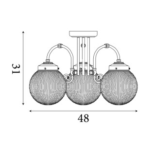 Plafón de techo para baños Belvue (3 luces)