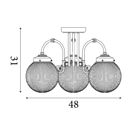 Plafón de techo para baños Belvue (3 luces)