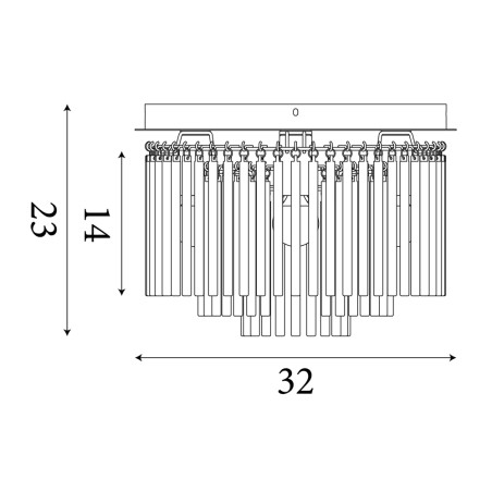 Plafón de techo Swizzle (5 luces)