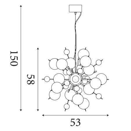 Lámpara colgante Molecule (12 luces)
