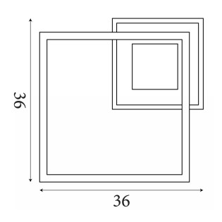 Plafón de techo LED Quadrate (24W)
