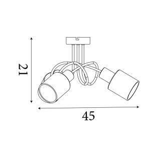 Plafón de techo Knot (3 luces)