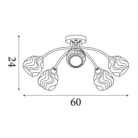 Plafón de techo Astral (5 luces)