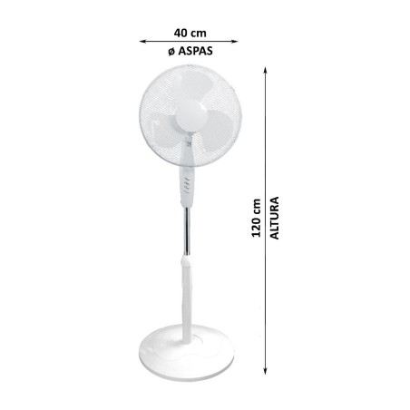 Ventilador de pie oscilante 3 Velocidades (50W)