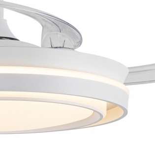 Ventilador LED con aspas retráctiles Dover CCT Dim (72W)