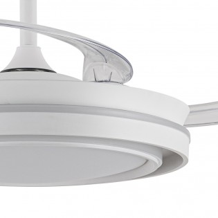 Ventilador LED con aspas retráctiles Dover CCT Dim (72W)