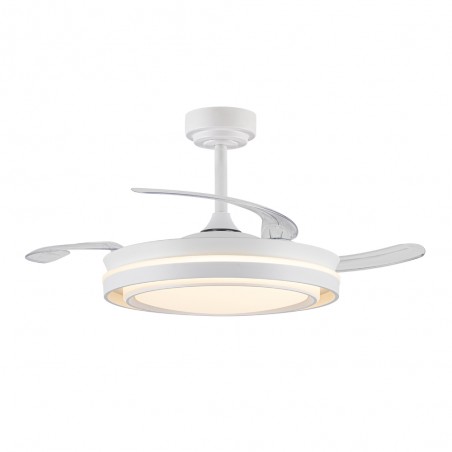 Ventilador LED con aspas retráctiles Dover CCT Dim (72W)