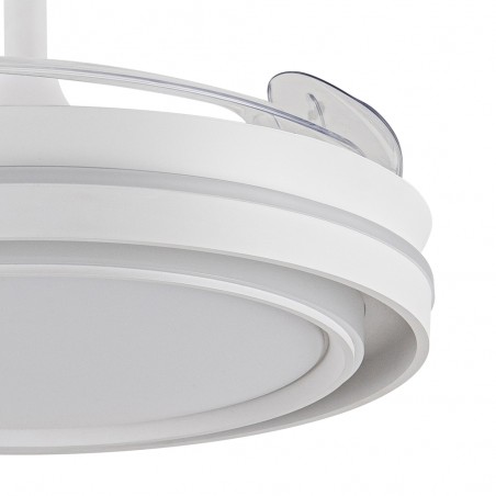 Ventilador LED con aspas retráctiles Dover CCT Dim (72W)