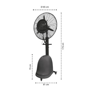 Ventilador de pie industrial con nebulizador Carpatos (230W)