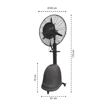 Ventilador de pie industrial con nebulizador Carpatos (230W)