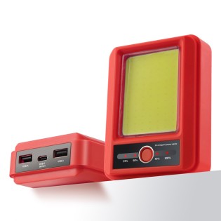 Linterna Recargable Powerbank Giver Rojo (5W)