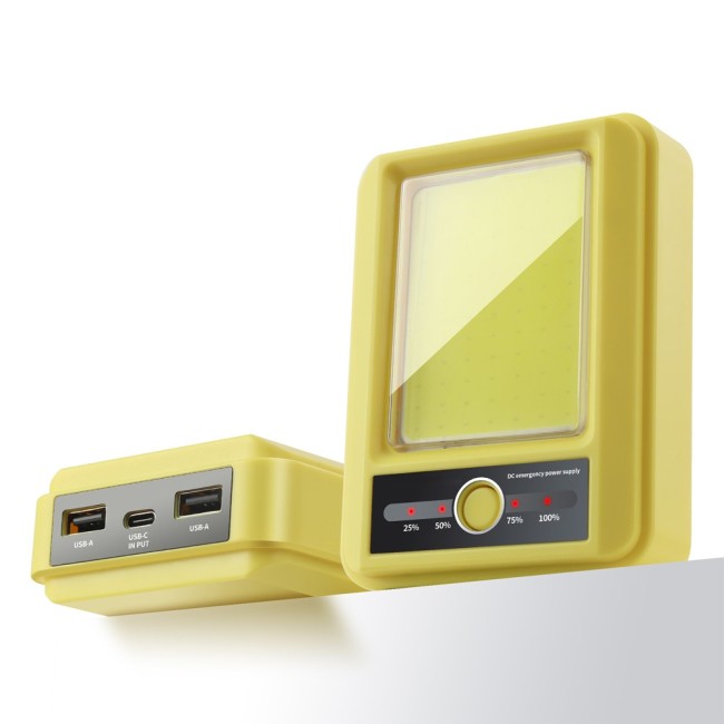 Linterna Recargable Powerbank Giver Amarillo (5W)