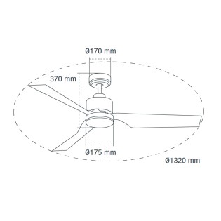Ventilador de techo LED Flip blanco (15W)