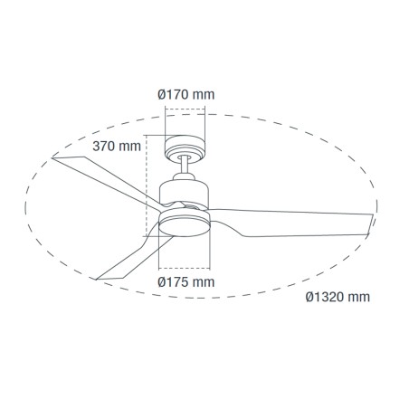 Ventilador de techo LED Flip blanco (15W)
