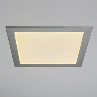 Placa LED 25W 2.180Lm 6000ºK Cuadrada Plata 40.000H
