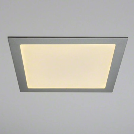 Placa LED 25W 2.180Lm 6000ºK Cuadrada Plata 40.000H
