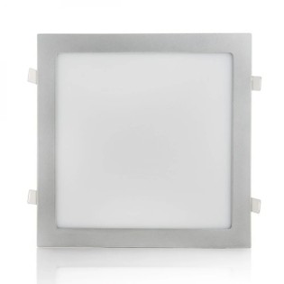 Placa LED 25W 2.180Lm 6000ºK Cuadrada Plata 40.000H