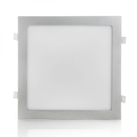 Placa LED 25W 2.180Lm 6000ºK Cuadrada Plata 40.000H