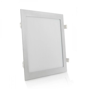 Placa LED 25W 2.180Lm 6000ºK Cuadrada Plata 40.000H