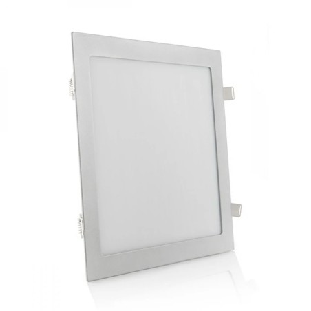Placa LED 25W 2.180Lm 6000ºK Cuadrada Plata 40.000H