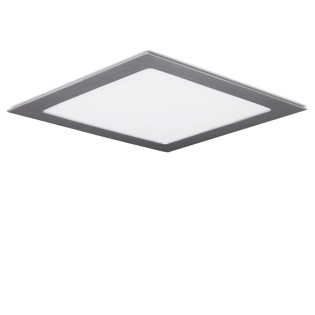 Placa LED 25W 2.180Lm 6000ºK Cuadrada Plata 40.000H