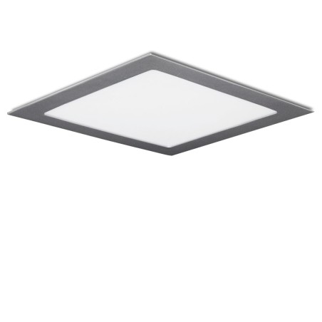 Placa LED 25W 2.180Lm 6000ºK Cuadrada Plata 40.000H