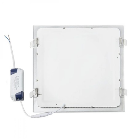 Placa LED 25W 2.180Lm 6000ºK Cuadrada Plata 40.000H