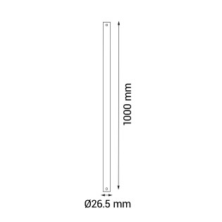 Tija + Cable 1M. D26,5 Blanca para ventiladores Sulion